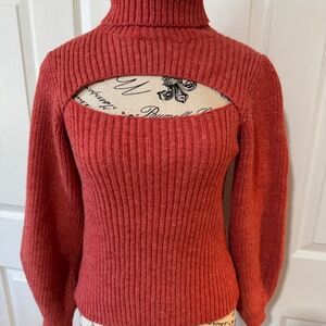 Orange Turtleneck Sweater Medium